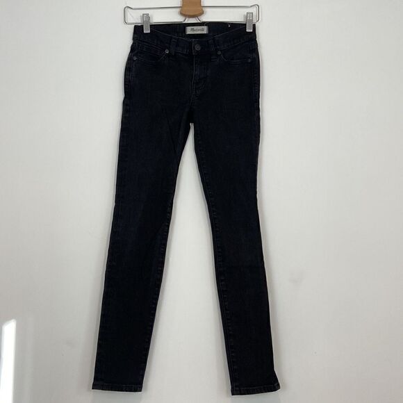 Madewell Skinny Skinny Off Black 8” Low Rise Size 25 - Picture 2 of 7